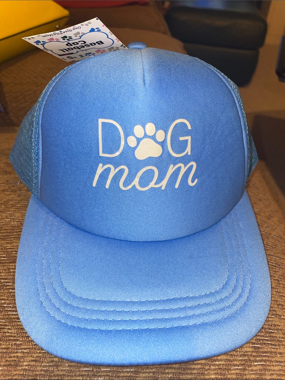 Dog Mom Trucker Hat - Light Blue